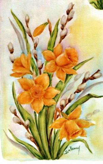 n°39- DAFFODILS AND PUSSY WILLOWS