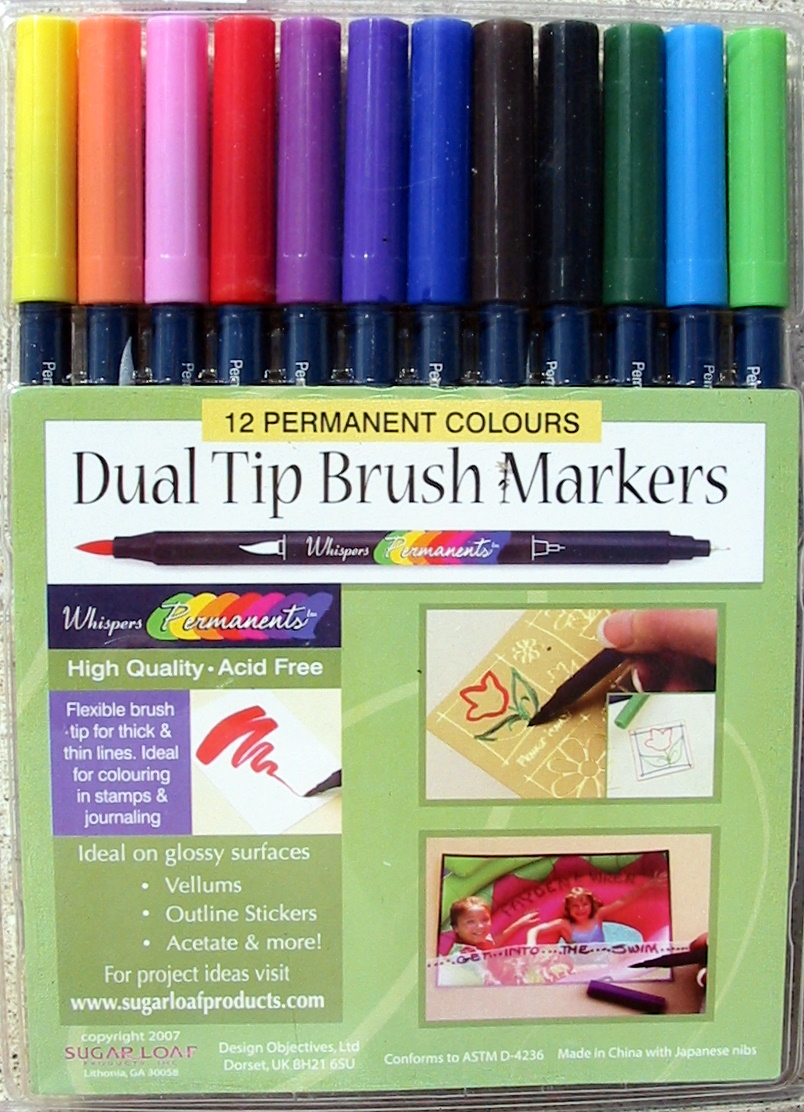 DUAL TIPS BRUSH MARKERS "Stickers"