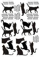 Sheet A4 DRAWS AN OUTLINE of cats