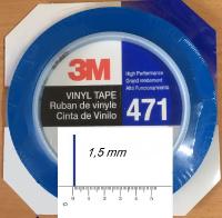 RUBAN ADHESIF - 1.5 mm x 32 m bleu