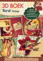 Book 20 Card 3D + fonds "vintage" Kerst